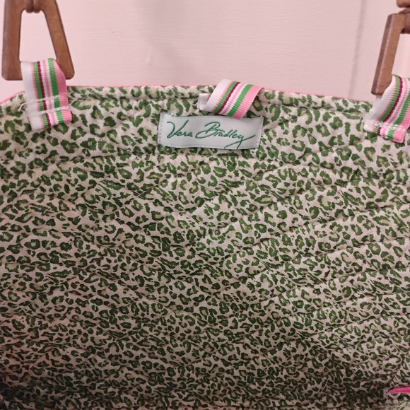 Vera Bradley Pink and Green Floral Tote with Intricate Design - Picture 6 of 6